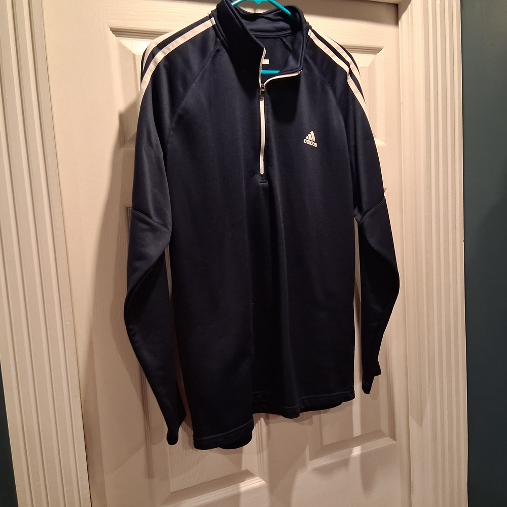 Adidas Navy Blue Quarter-Zip Pullover